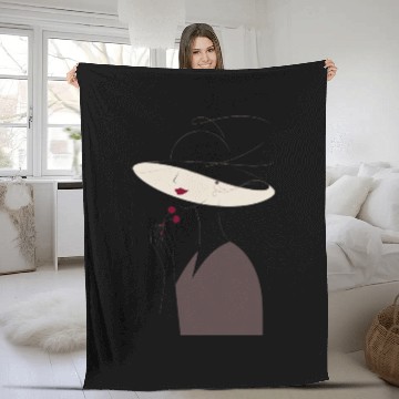 Discover Cherry Wine Lady Fleece Blankets