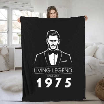 Discover 50th birthday Living Legend (GENT) since 07/1975 Fleece Blankets