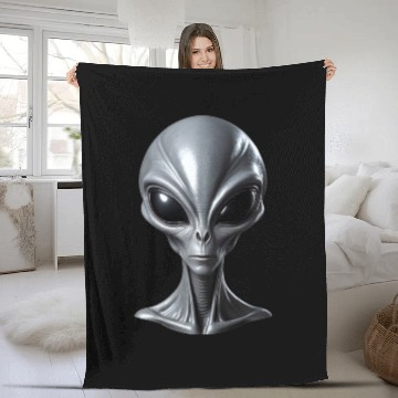 Discover Real Alien Grey Extraterrestrial Fleece Blankets