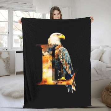 Discover EAGLE LETTER L Fleece Blankets