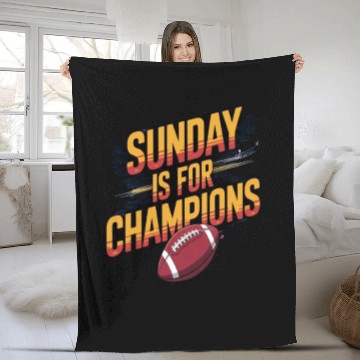Discover Sunday is for champions Fleece Blankets