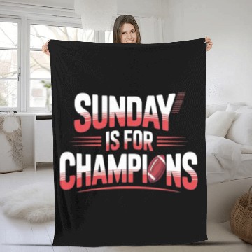 Discover Sunday is for Champions Fleece Blankets