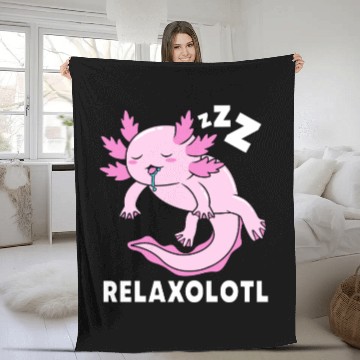 Discover Axolotl Amphibian Pet Funny Axolotls Fleece Blankets