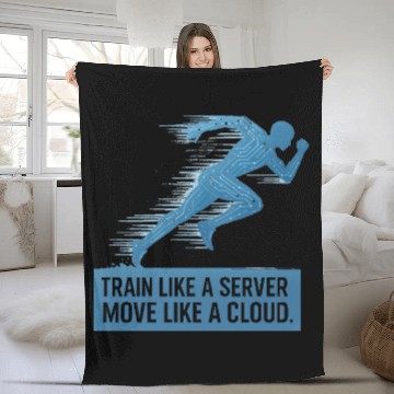 Discover Train Like A Server TransparentFixed Fleece Blankets