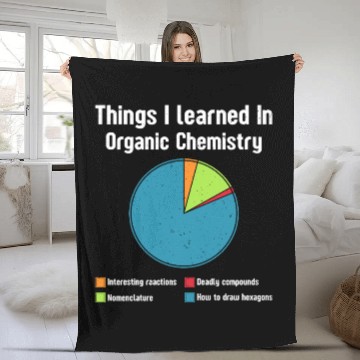 Discover Things i learned in organic chemistry student Fleece Blankets