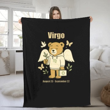 Discover Virgo Bear Fleece Blankets