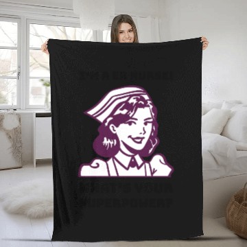 Discover Funny Emergency Room Nurse Fleece Blankets