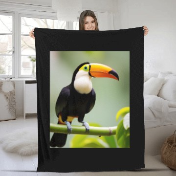 Discover Tropical Toucan Fleece Blankets