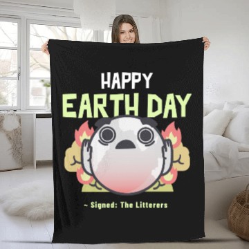 Discover Funny Earth Day Meme - Signed by The Litterers Fleece Blankets