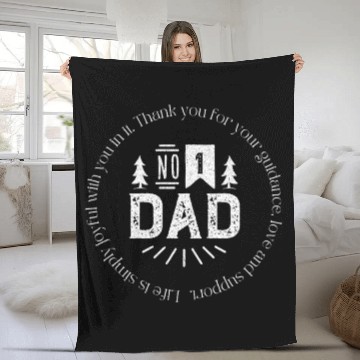 Discover Number 1 Dad, Classic Father's Day Gift Fleece Blankets