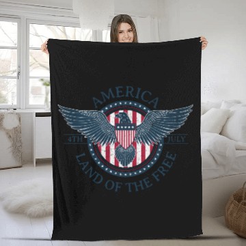 Discover Patriotic American Independence Day – 4th of July Fleece Blankets