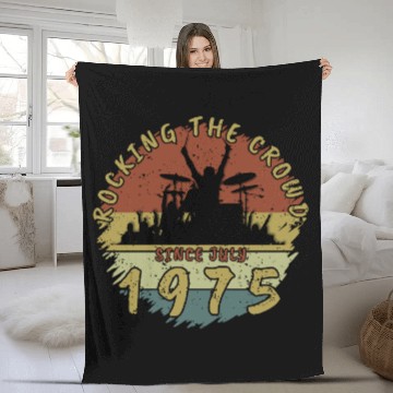 Discover 50th Birthday Rocking the crowd DRM 07/1975 Fleece Blankets