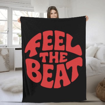 Discover Feel the beat circle Fleece Blankets