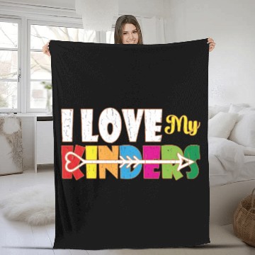 Discover I Love My Kinders Colorful Teacher Appreciation Te Fleece Blankets