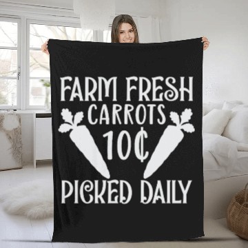 Discover Farm Fresh Carrots 10c Picked Daily Happy Easter Fleece Blankets