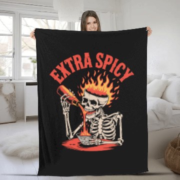 Discover Red Pepper Chili Spicy Food Lover Fleece Blankets