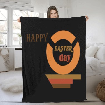 Discover happy easterday 1- Clean & Festive Spring Design. Fleece Blankets