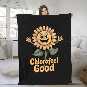Discover Chlorofeel Good Funny Plant Biology Teacher Fleece Blankets