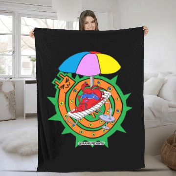 Discover Tropical Heart Relaxation Illustration Fleece Blankets