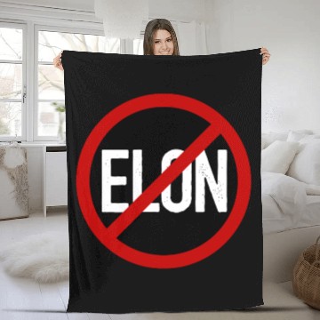 Discover Anti Elon Musk Bumper Fascist prohibition sign Fleece Blankets