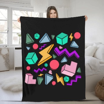 Discover 80s Aesthetic Vintage Retro Fleece Blankets