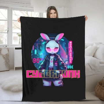 Discover 90´Cyberpunk Bunny Fleece Blankets