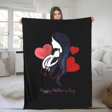 Discover Elegant Mother's Embrace – Happy Mother's Day Fleece Blankets