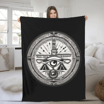 Discover Mystic Eye Seal – Symbol of Vision and Power Fleece Blankets