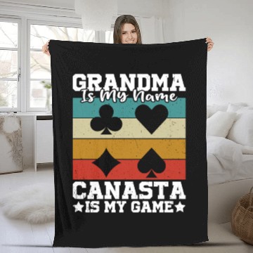 Discover Grandma Is My Name Canasta Is My Game Fleece Blankets