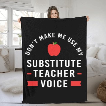 Discover Back To School Substitute Teacher Fleece Blankets