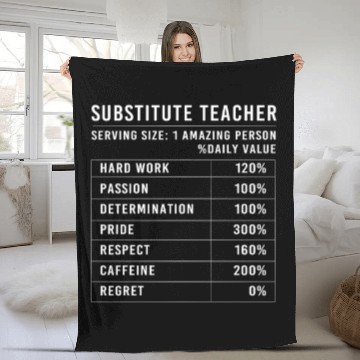 Discover Substitute Teacher School Day Fleece Blankets