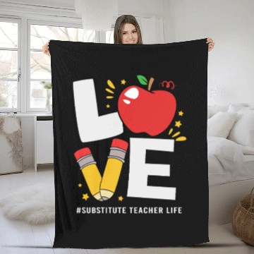 Discover Substitute Teacher Back To School Fleece Blankets
