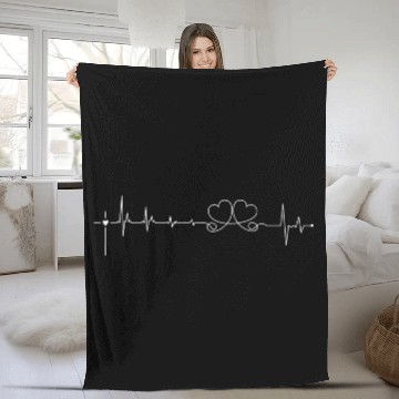 Discover Heartbeat Faith hope love Fleece Blankets