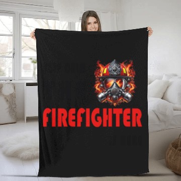 Discover Keep Calm – The Firefighter is Here Fleece Blankets