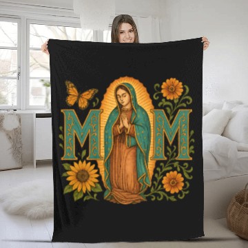 Discover Mexican Mom Mexican Heritage Virgen De Guadalupe Fleece Blankets