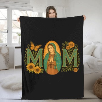 Discover Mexican Mom Mexican Heritage Virgen De Guadalupe Fleece Blankets