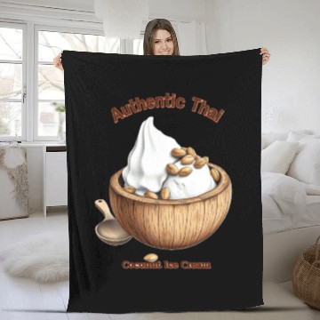 Discover Authentic Thai Coconut Ice Cream Fleece Blankets