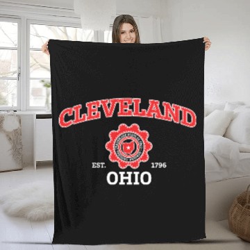 Discover Cleveland Ohio Pride - Hometown Ohio Fleece Blankets