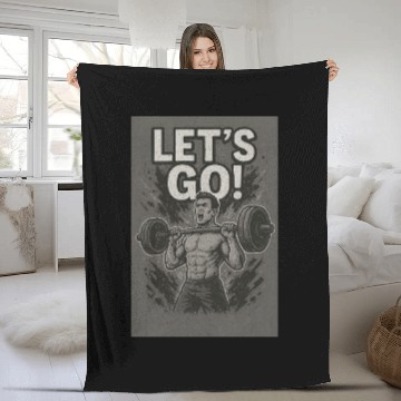 Discover Let’s Go – Power Gym Graffiti Style Fleece Blankets