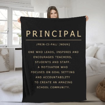 Discover School Principal Back To School Fleece Blankets