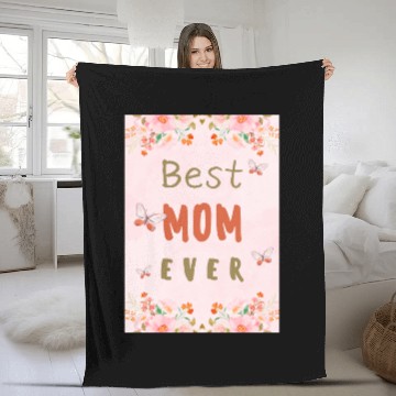Discover Pink Floral Mother s Day Card Fleece Blankets