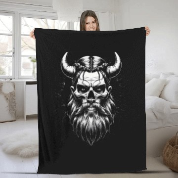 Discover Viking Warrior Man Odin Thor Norman Walhalla Fleece Blankets