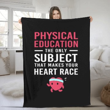 Discover Pe Teacher Physical Education Fleece Blankets