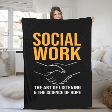 Discover School Social Worker Teacher Therapist Fleece Blankets
