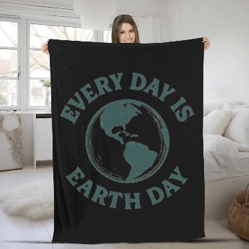 Discover Nature lovers every day is earth day Fleece Blankets