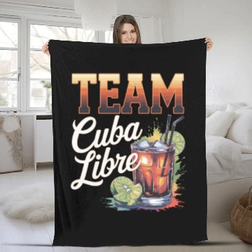 Discover Cocktail Bartender Team Cuba Libre Fleece Blankets