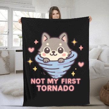 Discover Not My First Tornado Storm Weather Meteorologist Fleece Blankets