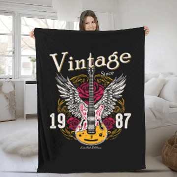 Discover Vintage Since 1987 – 38 Years of Pure Rock Fuel Fleece Blankets