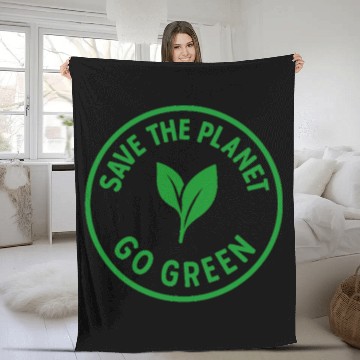 Discover save the planet Fleece Blankets
