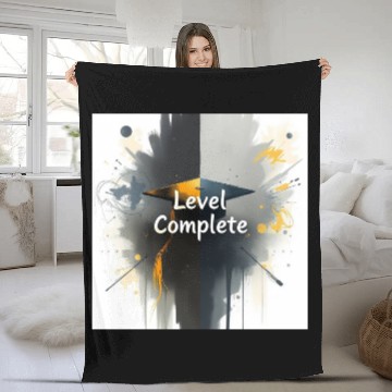 Discover Level Complete – Gamer Style Graduation Fleece Blankets